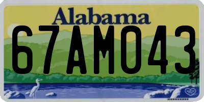 AL license plate 67AM043