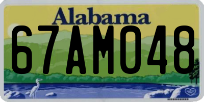 AL license plate 67AM048
