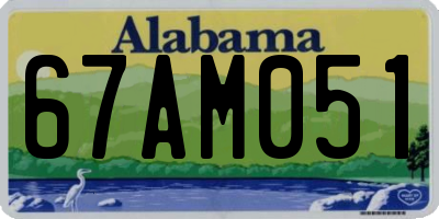 AL license plate 67AM051