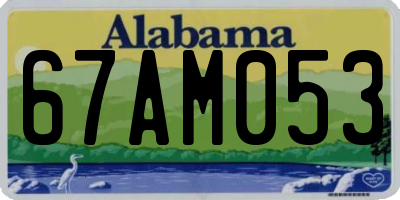 AL license plate 67AM053