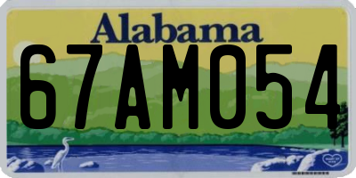 AL license plate 67AM054