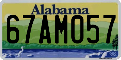 AL license plate 67AM057