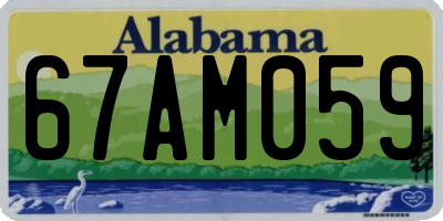 AL license plate 67AM059