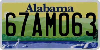 AL license plate 67AM063
