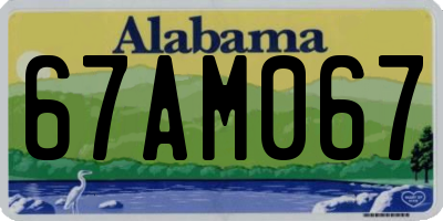 AL license plate 67AM067