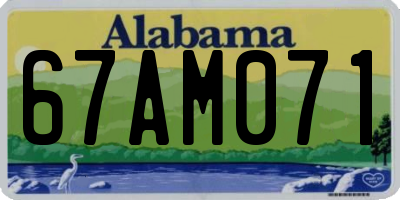 AL license plate 67AM071