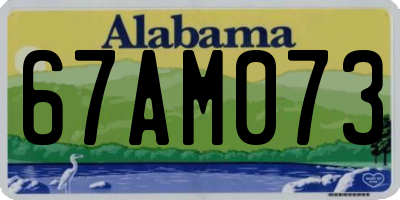 AL license plate 67AM073