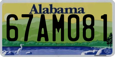 AL license plate 67AM081
