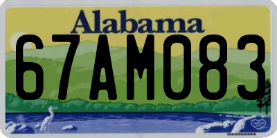 AL license plate 67AM083