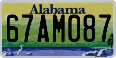 AL license plate 67AM087