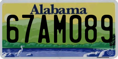 AL license plate 67AM089