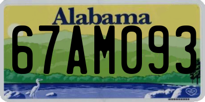 AL license plate 67AM093
