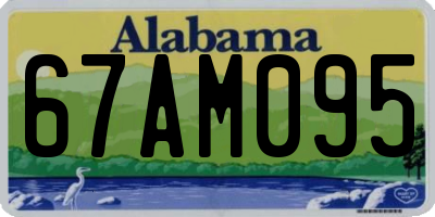 AL license plate 67AM095