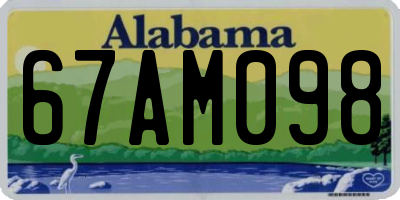 AL license plate 67AM098