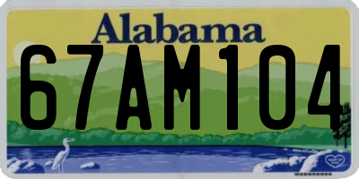 AL license plate 67AM104