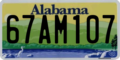 AL license plate 67AM107