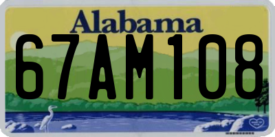 AL license plate 67AM108