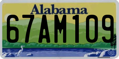 AL license plate 67AM109