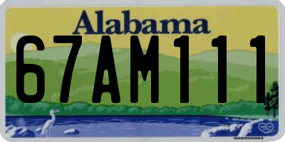 AL license plate 67AM111