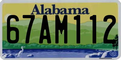 AL license plate 67AM112
