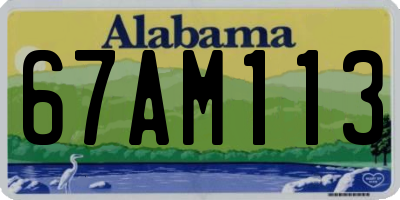 AL license plate 67AM113