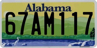 AL license plate 67AM117