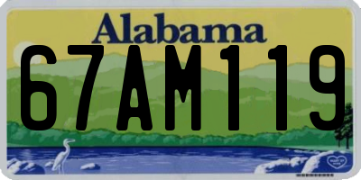 AL license plate 67AM119