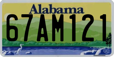 AL license plate 67AM121