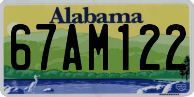 AL license plate 67AM122