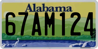 AL license plate 67AM124