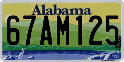 AL license plate 67AM125