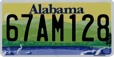 AL license plate 67AM128