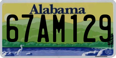 AL license plate 67AM129