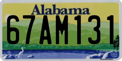 AL license plate 67AM131