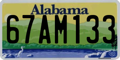 AL license plate 67AM133