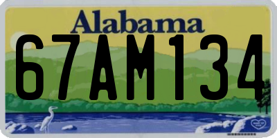 AL license plate 67AM134