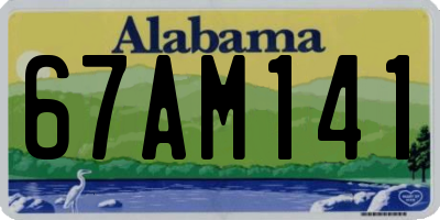 AL license plate 67AM141