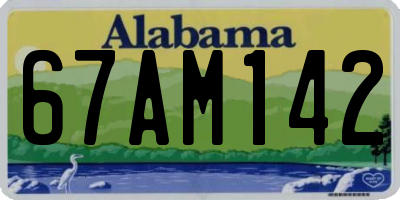 AL license plate 67AM142