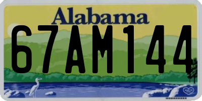 AL license plate 67AM144