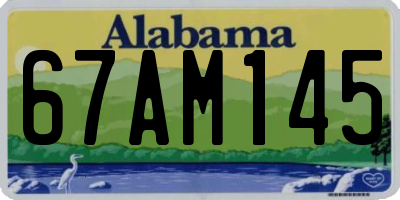 AL license plate 67AM145