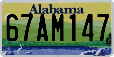 AL license plate 67AM147