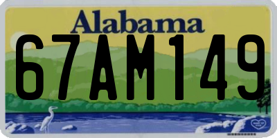AL license plate 67AM149