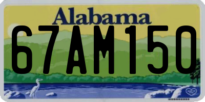 AL license plate 67AM150