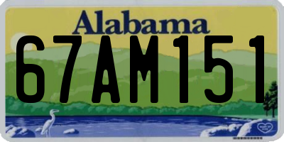 AL license plate 67AM151