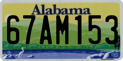 AL license plate 67AM153
