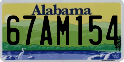 AL license plate 67AM154