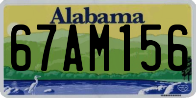 AL license plate 67AM156