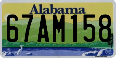 AL license plate 67AM158