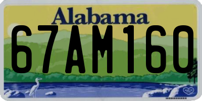 AL license plate 67AM160