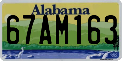 AL license plate 67AM163